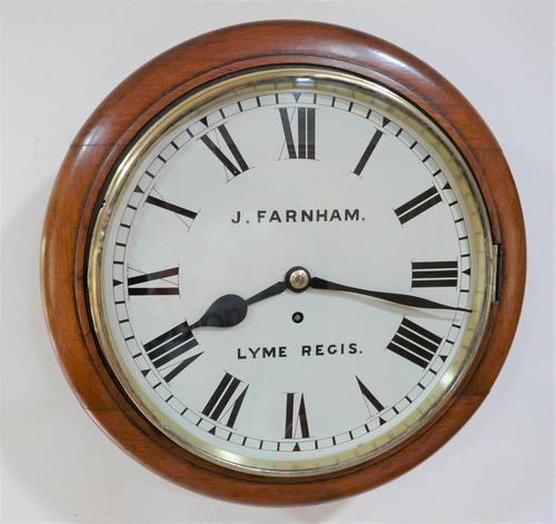 Excellent 12” English Fusee Dial Timepiece by James Farnham 1860 (1 of 7) Excellent 12” English Fusee Dial Timepiece by James Farnham 1860 (1 of 7)
