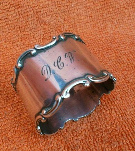 Antique Sterling Silver Hallmarked Napkin Ring 1919 Constantine & Floyd Ltd Birmingham (1 of 7)