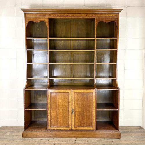 Large 19th Century Antique Oak Bookcase (1 of 11)