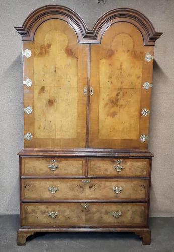 George I Style Figured Walnut Double Domed Cabinet (1 of 12)