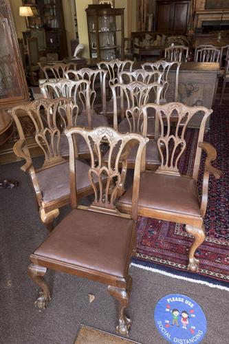 10 Chippendale style Mahogany Dining Chairs (1 of 5)