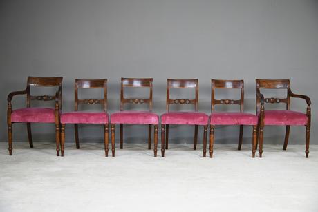 Set of 6 Regency Mahogany Dining Chairs (1 of 13)