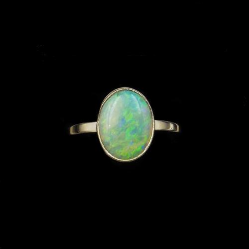 Antique Colourful Natural Opal Oval Solitaire 9ct 9K Gold Ring (1 of 9) Antique Colourful Natural Opal Oval Solitaire 9ct 9K Gold Ring (1 of 9)