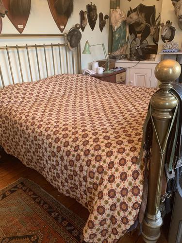 Antique Vintage Retro French Large King Size Patterned Bed Quilt (1 of 10) Antique Vintage Retro French Large King Size Patterned Bed Quilt (1 of 10)