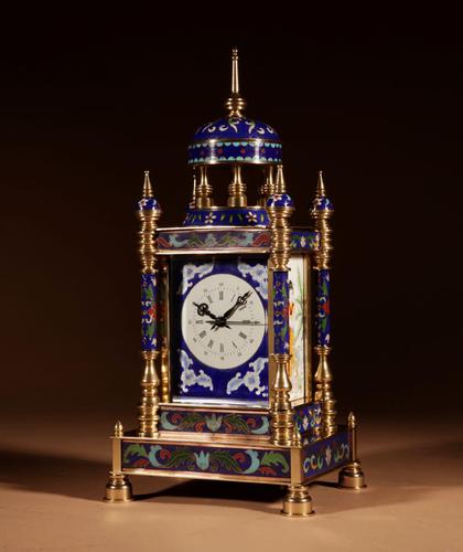 Interesting Chinese Cloisonné & Enamel Mantel Clock (1 of 9) Interesting Chinese Cloisonné & Enamel Mantel Clock (1 of 9)