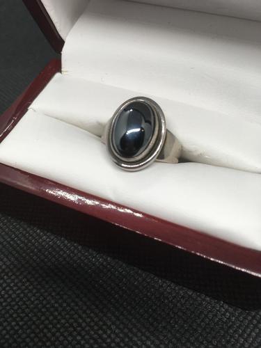 Georg Jensen Sterling Silver Ring with Hematite (1 of 5)