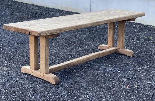 Large French Rustic Bleached Oak Farmhouse Dining Table (1 of 36)