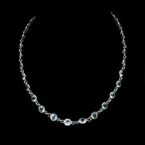 Art Deco Old Cut Paste Silver Full Riviere Necklace (1 of 8) Art Deco Old Cut Paste Silver Full Riviere Necklace (1 of 8)