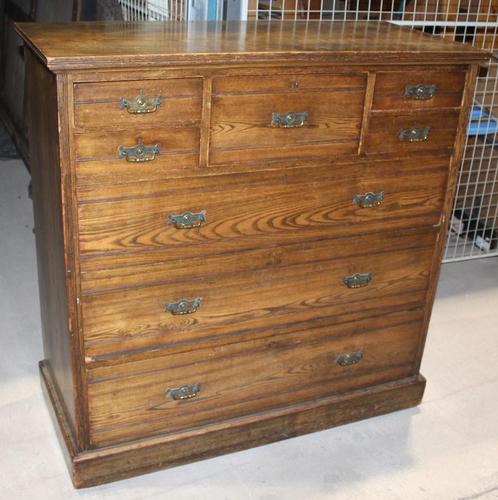 1920s Ash Chest Drawers 5 over 3 (1 of 4)