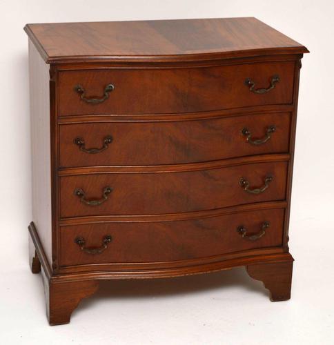 Antique Georgian Style  Flame  Mahogany Serpentine Chest of Drawers (1 of 9)