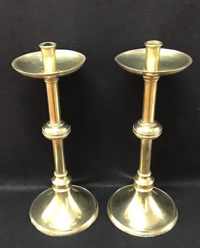 Pair of 19th Century Large Church / Altar Brass Candlesticks (1 of 1) Pair of 19th Century Large Church / Altar Brass Candlesticks (1 of 1)