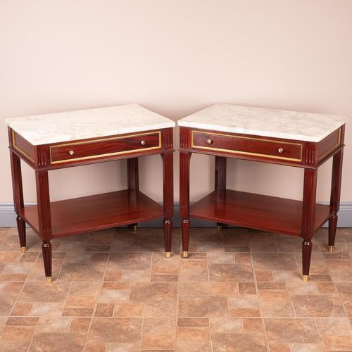 Pair of French Marble Topped Tables (1 of 14) Pair of French Marble Topped Tables (1 of 14)