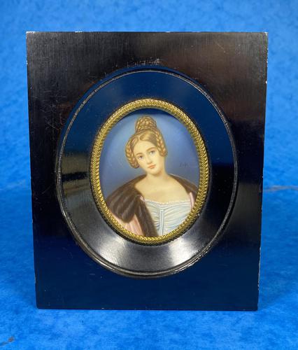 1920s Signed Ebonised Painted Miniature Frame (1 of 10) 1920s Signed Ebonised Painted Miniature Frame (1 of 10)