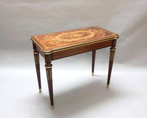 French Louis XVI Style Marquetry Card Occasional Table (1 of 13) French Louis XVI Style Marquetry Card Occasional Table (1 of 13)