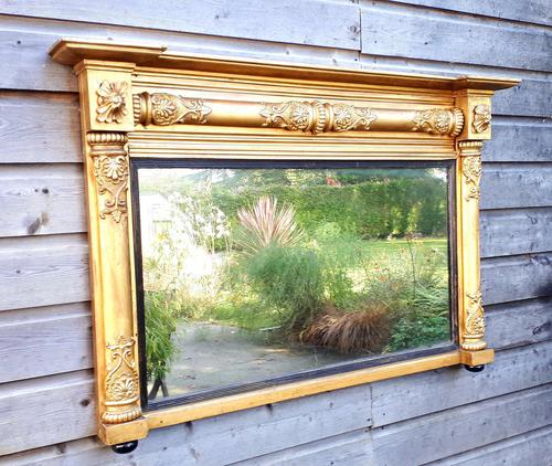 19th Century Gilt Overmantel Mirror (1 of 3) 19th Century Gilt Overmantel Mirror (1 of 3)
