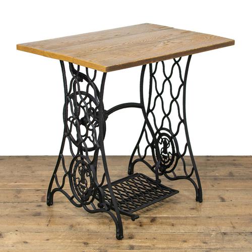 Antique Sewing Machine Treadle Table with Oak Top (1 of 8) Antique Sewing Machine Treadle Table with Oak Top (1 of 8)