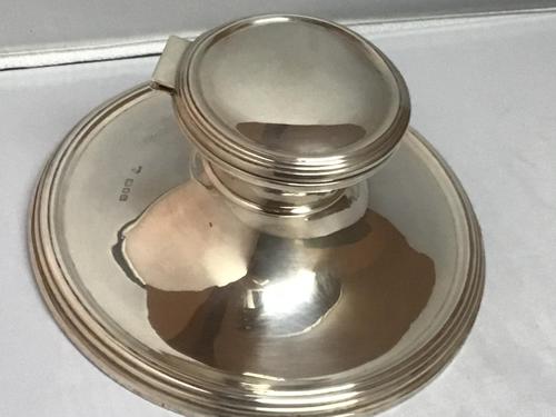 Large Solid Silver Capstan Inkwell (1 of 6)