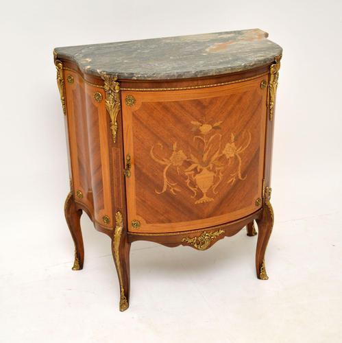 Antique French Inlaid  Marquetry Marble Top Cabinet (1 of 10)