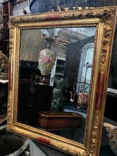 19th Century French Gilt Landscape / Portrait Mirror (1 of 4)