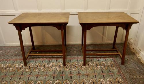 Pair of Arts & Crafts Elm Tables (1 of 8) Pair of Arts & Crafts Elm Tables (1 of 8)