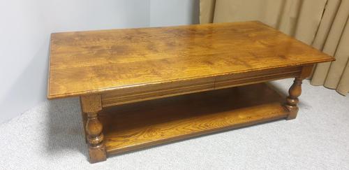 Superb Golden Oak Plank Coffee Table (1 of 6)