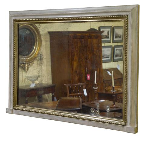 19th Century Grey & Giltwood Overmantle Mirror (1 of 5) 19th Century Grey & Giltwood Overmantle Mirror (1 of 5)