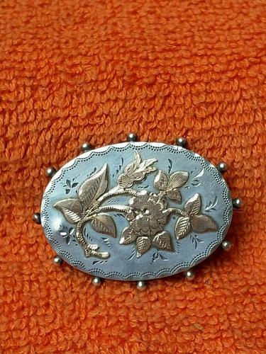 Antique Sterling Silver & Rose Gold Brooch 1887 J W Tiptaft & Son Ltd (1 of 5)