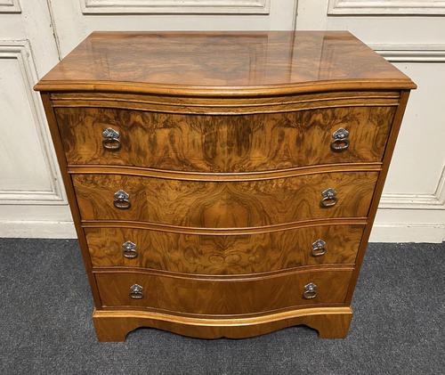 Re Finished Burr Walnut Serpentine Chest of Drawers (1 of 10)