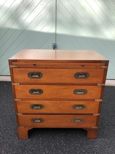 Brass  Bound Mahogany Military Campaign Chest (1 of 8)