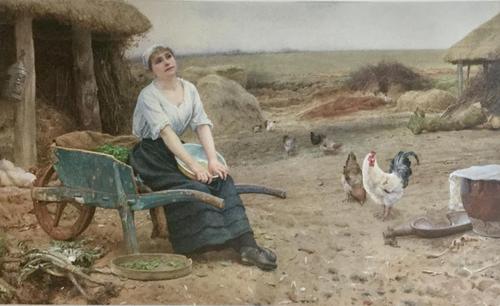 Edward Killingworth Johnson Watercolour - Far Away Thoughts (1 of 3)