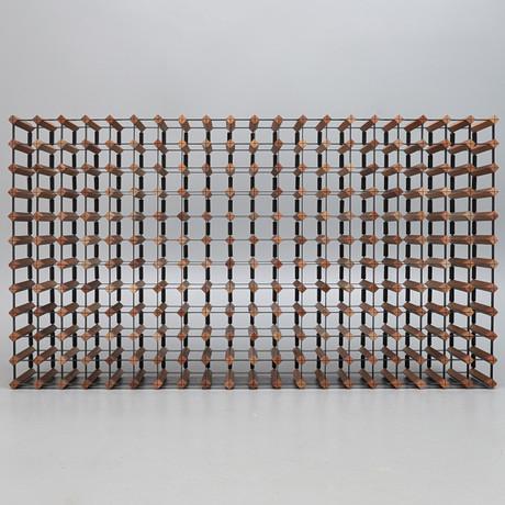 Bordeaux Mahogany & Black Enamelled Steel Wine Rack (1 of 3) Bordeaux Mahogany & Black Enamelled Steel Wine Rack (1 of 3)