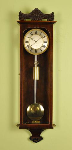 Early Biedermeier Vienna Regulator Wall Clock - Silk Suspension (1 of 7) Early Biedermeier Vienna Regulator Wall Clock - Silk Suspension (1 of 7)