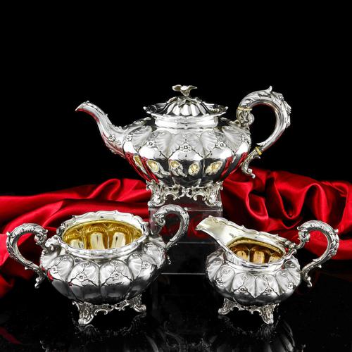 Magnificent Georgian Solid Silver Tea Set / Service 3 Piece Set - Barnard 1835 (1 of 29) Magnificent Georgian Solid Silver Tea Set / Service 3 Piece Set - Barnard 1835 (1 of 29)