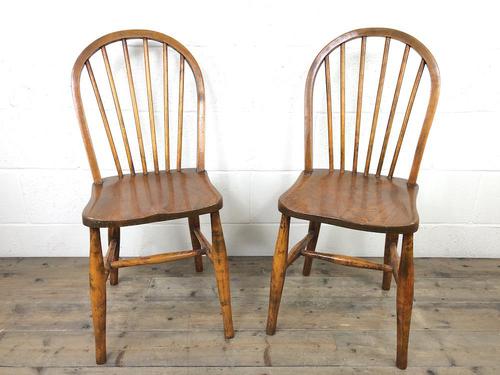 Pair of Antique Hoop Back Farmhouse Chairs (1 of 13)