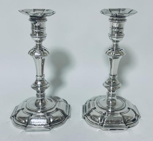 Pair of Antique Georgian 18th Century Solid Sterling Silver Candlesticks (1 of 23)