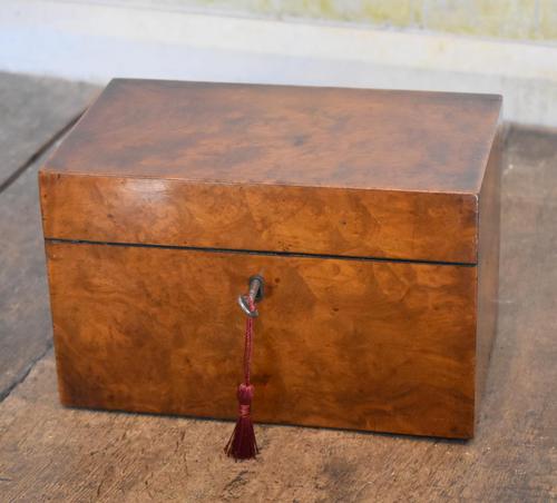 Fine London Made Burr Walnut Tea Caddy (1 of 6) Fine London Made Burr Walnut Tea Caddy (1 of 6)