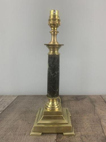 French Brass And Marble Small Table Lamp, Rewired (1 of 9)