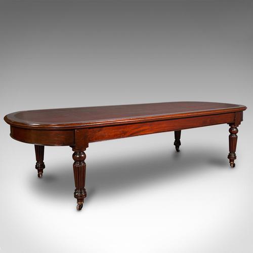 Large 8 Seat Antique Library Table, Mahogany, Boardroom, Dining, Victorian, 1850 (1 of 6)