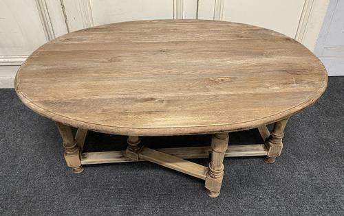 Large Bleached Oak Coffee Table (1 of 11)