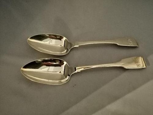 Pair of 19th Century Exeter Silver Table Spoons (1 of 6) Pair of 19th Century Exeter Silver Table Spoons (1 of 6)