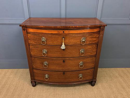 Regency Inlaid Mahogany Chest of Drawers (1 of 18)