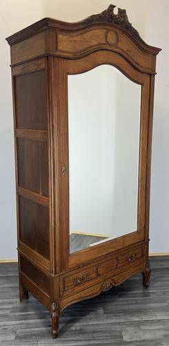 Impressive Antique French Armoire Wardrobe with Mirror (1 of 13)