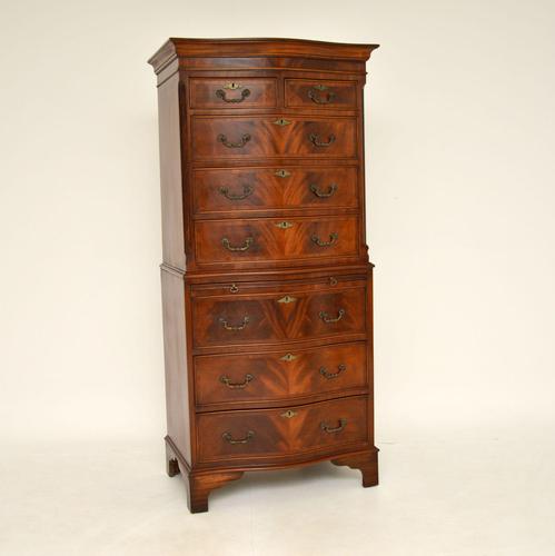 Antique Georgian Style Mahogany Serpentine Fronted Chest on Chest (1 of 10) Antique Georgian Style Mahogany Serpentine Fronted Chest on Chest (1 of 10)