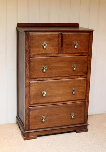 Tall Oak Chest of Drawers (1 of 10)