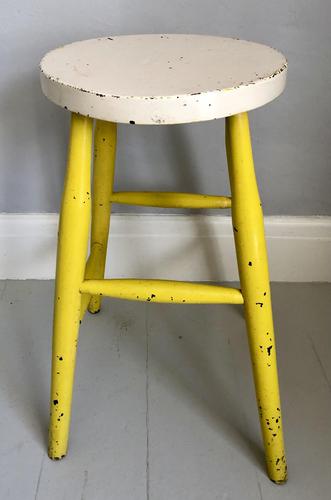 Tall Round Seat Painted Stool (1 of 3)