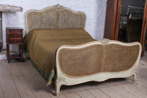 Lovely French King Size Caned Bed (1 of 9)