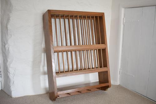 Solid Oak Wall Mounted Plate Rack (1 of 10)