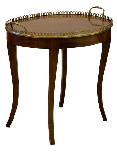 Oval Mahogany Occasional Table with Brass Gallery (1 of 5) Oval Mahogany Occasional Table with Brass Gallery (1 of 5)