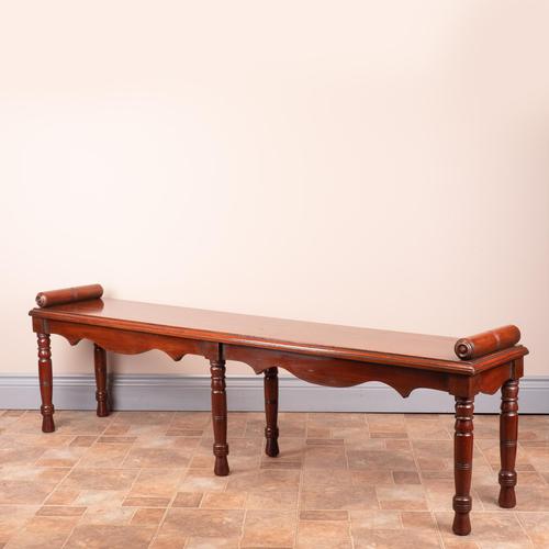 Large Late Victorian Mahogany Hall Bench Window Seat (1 of 11)