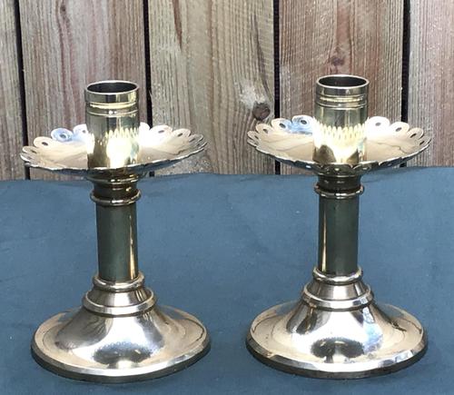 Pair of Brass Gothic Revival / Church / Altar Candlesticks (1 of 4) Pair of Brass Gothic Revival / Church / Altar Candlesticks (1 of 4)